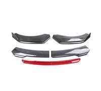 Auto Per Mustang GT GT350 Auto Corpo Anteriore Paraurti Spolier Labbro Mento Diffusore Splitter Air Dam Kit Protezione Protezioni Coperture Accessori(Fibra di carbonio rossa)