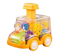 Auto per tira indietro - Materiale plastico robusto, auto trasparente per bambini, auto da stampa | Formato di luce compatta con meccanici visibili, tiro per il veicolo per le idee regalo e ricompense