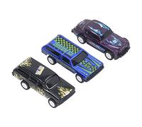 Auto per tirare indietro set 3 pezzi di veicoli per giocattoli per auto in lega simulato squisito divertimento auto a fare back -back design per bambini per ragazzi ragazze feste