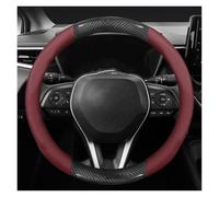 Auto Per Toyota Per Harrier Per Innova Per Rush Per Yaris In Pelle In Fibra Carbonio 1 Pz Coprivolante(VINO ROSSO)
