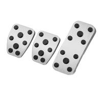 Auto Piede Pad Acceleratore Freno Frizione Pedale Copertura Kit Argento Tono