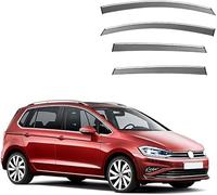 Auto Pioggia Deflettori Deflettore Aria per VW Golf Sportsvan SV 2015-2020,Processo di Galvanica Deflettori per Vetri Laterali Parapioggia Antipioggia Antivento Forte Durevole Accessori per Auto