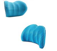 Auto Poggiatesta Supporti Lombari per Renault Captur II I/Captur E-Tech 2.Gen/1.Gen 2013-2024, Memory Foam Supporto Lombare Poggiatest Confortevoli Resistente all'Usura Accessori,D/Sky Blue