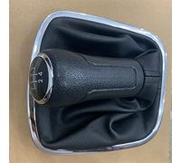 Auto Pomello Cambio Car Gear Shifter Pomello del Cambio per Auto A 5 Marce con Copertura in Pelle Cromata per Cuffia per per Polo 6R Sedan 2010-2017 (Colore : 2)