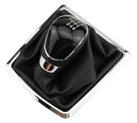 Auto Pomello Cambio Per Focus 2 MK2 2005-2011 Per Fiesta Per Kuga 2008-2012 Pomello Del Cambio A 5 E 6 Marce In Pelle Colore Argento(6 Black With Dust)