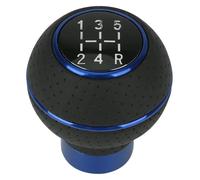Auto Pomello Cambio Per M8 Per M10 Per M11 Per M12 Pomello Leva Cambio 5 Velocità Maniglia Per Auto In Pelle E Alluminio (argento)(Blu)