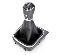 Auto Pomello Cambio Per VW Per Golf 5 6 Per Jetta Cuffia In Pelle Copri Leva Cambio Accessori Speed Car Pomello(6 speed black line)