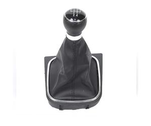 Auto Pomello Leva Cambio Per Per Golf 6 MK6 Per Jetta V VI 2005 2006 2007-2014 Pomello Del Cambio A 5/6 Velocità E Cuffia In Pelle Set Pomello cambio(5 speed)