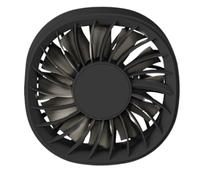 Auto Portable Fan, Hot Weather Cooling Device, About Size 8,8 x 8,3 x 8,3 cm, Adjustable 3 Wind Speeds, Quiet Airflow, Fit for Vehicles, Trucks, RVS, Materiale ABS