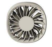 Auto Portable Fan, Hot Weather Cooling Device, About Size 8,8 x 8,3 x 8,3 cm, Adjustable 3 Wind Speeds, Quiet Airflow, Fit for Vehicles, Trucks, RVS, Materiale ABS