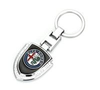 Auto Portachiavi per Alfa Romeo Stelvio 2022-, Porta Chiavi con Logo Stemma Ideale Come Regalo Appassionati Auto Regali,B