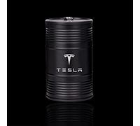 Auto Posacenere per Tesla Model 3 Model Y Model S Model X Autoestinguente Portatile con Luce Coperchio Accessori,Blackstyle