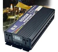 Auto Power Inverter 1600W 2200W 2600W 3500W 4000W 6000W Trasformatore | Convertitore Sinus puro DC 12V/24V/48V/60V/72V AC 220V 230V Convertitore per Auto Veicoli Caravan(6000W,48Vto110V)