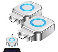Auto Power-Off Fast Charging Adapter, 140W Fast Charging Auto Disconnect Adapter, Smart Auto Stop Charging Adapter, Plug and Play, Prevent Battery Aging, Extend Equipment Lifespan (2pcs)