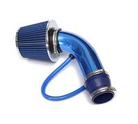 Auto Presa D'aria Tubo Nuovo Aspirazione Dell'aria Fredda Universale Auto Corsa Alluminio Da 76 Mm Kit Tubo Induzione Turbo Con Ingresso Filtro Aria A Cono Aspirazione Tubo Dell'aria(Blu)