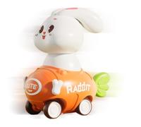 Auto Press and Go,Auto di attrito | Bunny Press Racing Car per | auto da corsa Push and Go Pull Back alimentato da attrito per 3 anni in su, giocattolo di compleanno pre