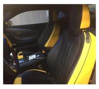 Auto Protezione Sedile Copri Sedile Per Il 5° Per Chevy Per Camaro 2016-2018 6° Per Camaro 2010-2015 Set Completo Accessori Interni In Pelle Impermeabile(Black yellow)