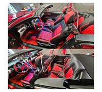 Auto Protezione Sedile Per Mustang Coupé Convertible 2015-2024 Coprisedili Per Auto Su Misura Set Completo In Pelle Traforata Al Centro Set Coprisedile Anteriori Posteriori(Green)