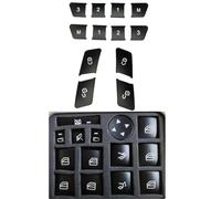 Auto Pulsante Adesivi Compatibile con Benz per la classe GLK GLK300 350 2008 2009-2013 Pulsante memoria sblocco della porta Adesivi interruttore sollevamento del vetro del finestrino dell'auto(Black)