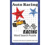Auto Racing Word Search Puzzle Book: Word Searches with Easy to Read Print about Auto, Racing, Checkered flag and more | 6x9 inches, 110 pages | 50+ Puzzles … Great for trips, vacation and Holidays
