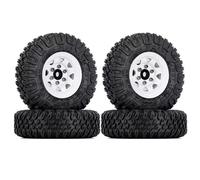 Auto RC Accessori per Axial per Yeti Jr D90 TF2 per Tamiya 1/10 RC Crawler Car 4pcs 85mm 1.55 Brulini per Canna da Percollo Metallico Set di Pneumatici