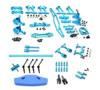 Auto RC Accessori per Tamiya per TT02 1/10 RC Auto Parti di Aggiornamento Modifica Metallo Kit Accessori Bracci Sospensione Sterzo Set(Blue)