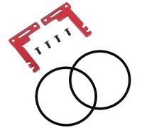 Auto RC Accessori per Tamiya per TT02 per TT02B TT02D TT02R TT02SR TT02S RC Parti di Automobili Supporto Batteria Corto Metallo Set Staffa Montaggio della(Red)