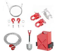 Auto RC Accessori per TRX4 per Axial per SCX10 90046 per Wraith 90081 per Tamiya 1/10 RC Crawler Rimorchio Catena Gancio Corda di Traino Verricello Grilli