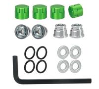 Auto RC Accessori per Trx4 Trx6 per Axial Scx10 90046 per Redcat per Tamiya per MST D90 1/10 Rc Crawler Car M4 Dado Coprimozzo Cerchione Aggiornamento(Green)