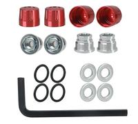 Auto RC Accessori per Trx4 Trx6 per Axial Scx10 90046 per Redcat per Tamiya per MST D90 1/10 Rc Crawler Car M4 Dado Coprimozzo Cerchione Aggiornamento(Red)