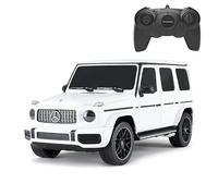 Auto RC Mercedes-Benz G63 AMG con licenza ufficiale, scala 1:24, bianco - auto radiocomandata con ammortizzatori sulle ruote anteriori, adatta per uso interno ed esterno