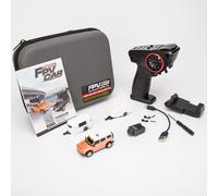 Auto RC, WL 1:64 2.4G FPV Mini RC auto con luci a LED, giroscopio, accoppiamento automatico APP, controllo modulo WiFi e fotocamera, include custodia e rimorchi per gli amanti del RC (RTR)