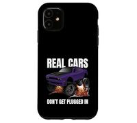 Auto reali non ottenere collegato in divertente muscolo auto cartone animato Custodia per iPhone 11
