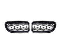 Auto Rene Anteriore Paraurti Griglia Griglie Racing Griglia Argento Per BMW Per 5 Serie F10 F11 F18 520 523 525 530i Per M5 2010-2017 Griglia Anteriore(Nero lucido)