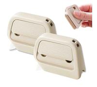 Auto-Retract Ceramic Mini Box Cutter,Pocket Sized,Magnetic Retractable Cardboard Cutter with Right Angle Groove, For Home Office Travel (2pcs beige)