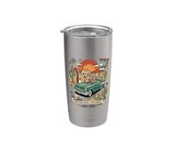 Auto retrò Mother Road Centennial 1926-2026 Desert Road Trip Bicchiere termico in acciaio inox doppia parete