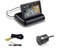 Auto Retrovisione Telecamera Per Mini display per auto LCD TFT pieghevole da 4,3 pollici con telecamera di retromarcia universale impermeabile HD Retrocamera Auto(18.5 Punching Camera)