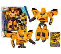 Auto Robot 2v1 trasformante auto sportivo giallo