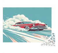 Auto Rossa Classica Puzzle per Adulti Puzzle 1000 Pezzi Stile Arte Moderna Rilassante Decorazione Domestica Regalo Famiglia 38x26cm/1000pcs