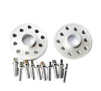 Auto Ruota Cerchi In Lega Per VW Per Golf Per Jetta Per Rabbit Per CC Con 10 Bulloni Per Ruote Allargati 30 Mm Neri 2 Distanziali Centrali 5x100/5x112 57.1(Argento)