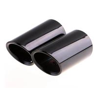 Auto Scarico 2 Pezzi Per A1 Per A3 Per A4 Per TT 2009-2015 Terminali Di Scarico Auto In Acciaio Inossidabile Cromato Coperture Tubi Terminale Scarico(Black-8.9cm)