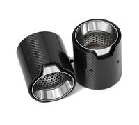 Auto Scarico 2 Pezzi Per BMW Serie 2 F22 F23 Per M235i Per M240i F20 F21 Per M135i Per M140i Terminale Scarico Auto ID60mm Silenziatore Terminale Scarico(Argento)