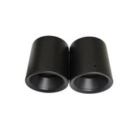 auto scarico coda tubo Punte Silenziatore 2 Pezzi Nero Opaco