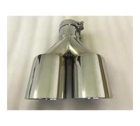 Auto Scarico Marmitta Universale Per Tubo Di Scarico Doppio Obliquo In Acciaio Inossidabile Modifica Degli Accessori Auto Terminale(51MM IN- 76MM OUT)