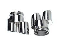Auto Scarico Per Auto Per BMW G05 X5 G06 X6 G07 X7 30i 40i 2019-2024 Tubo Di Scarico In Acciaio Inossidabile Tubo Interno Nero Ugello Di Scarico Per Auto Tubo Di Scarico(Silver)