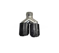 Auto Scarico Silenziatore Tubo Di Scarico Universale In Fibra Carbonio A Forma Y Uno Su Due Con Terminale A Quattro Uscite(54-89 left)