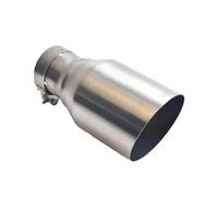 Auto Scarico Ugello Di Scarico In Acciaio Inox Spazzolato Argentato Tubo Singolo Auto 25 Pollici 4 Terminale Scarico(IN51-OUT101MM)