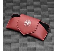 Auto Scatola Portaocchiali per Alfa Romeo Giulia 2016-2022 2023,Porta Occhiali da Sole Pelle Custodia per Occhiali Organizer Visiera Parasole Supporto per Occhiali Scatola Portaoggetti,B