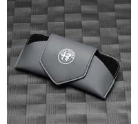 Auto Scatola Portaocchiali per Alfa Romeo Mito 2013-2018,Porta Occhiali da Sole Pelle Custodia per Occhiali Organizer Visiera Parasole Supporto per Occhiali Scatola Portaoggetti,D