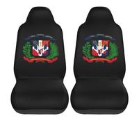 Auto Seat Cover Stemma della Repubblica Dominicana Customed Coprisedili Anteriori Auto Lussuoso Copri-Sedile Set di 2 per SUV Regalo Posti in Prima Fila